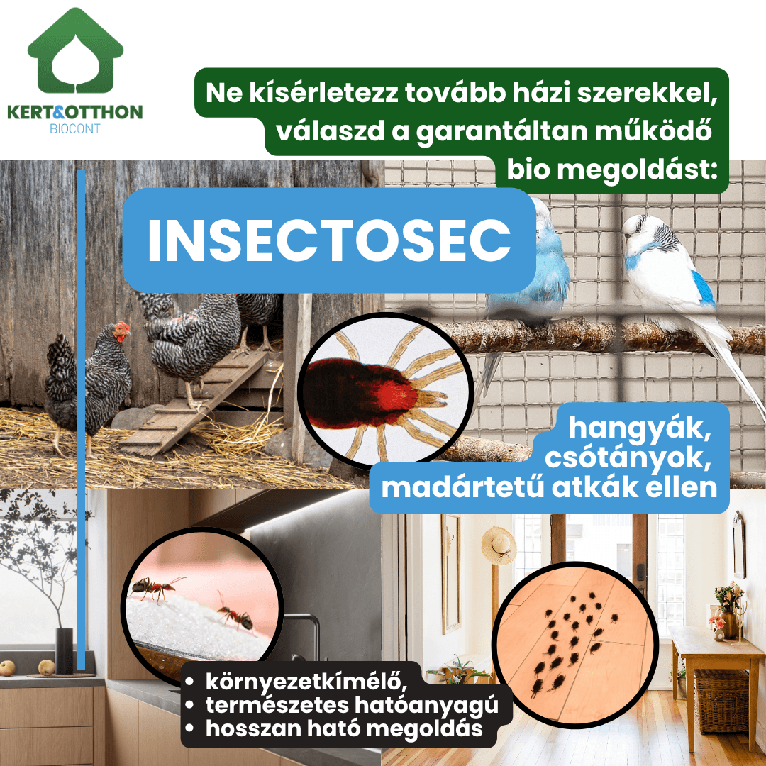 hangyairtó, csótányirtó, madártetű atka irtó bio készítmény